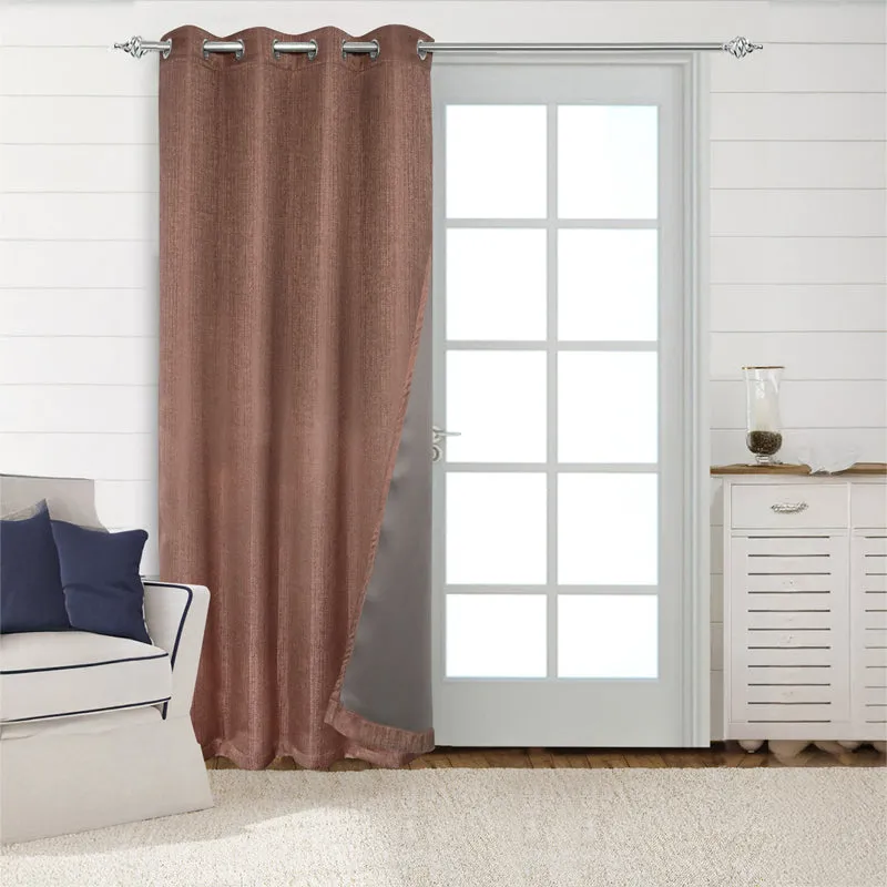 Saral Home Auriel Blackout Curtain - Taupe media 1