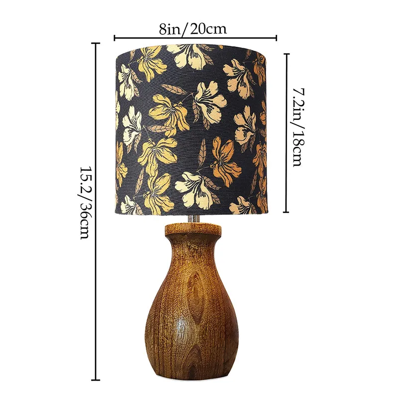 Iris Blooms Fabric Table Lamp - Multicolor media 5