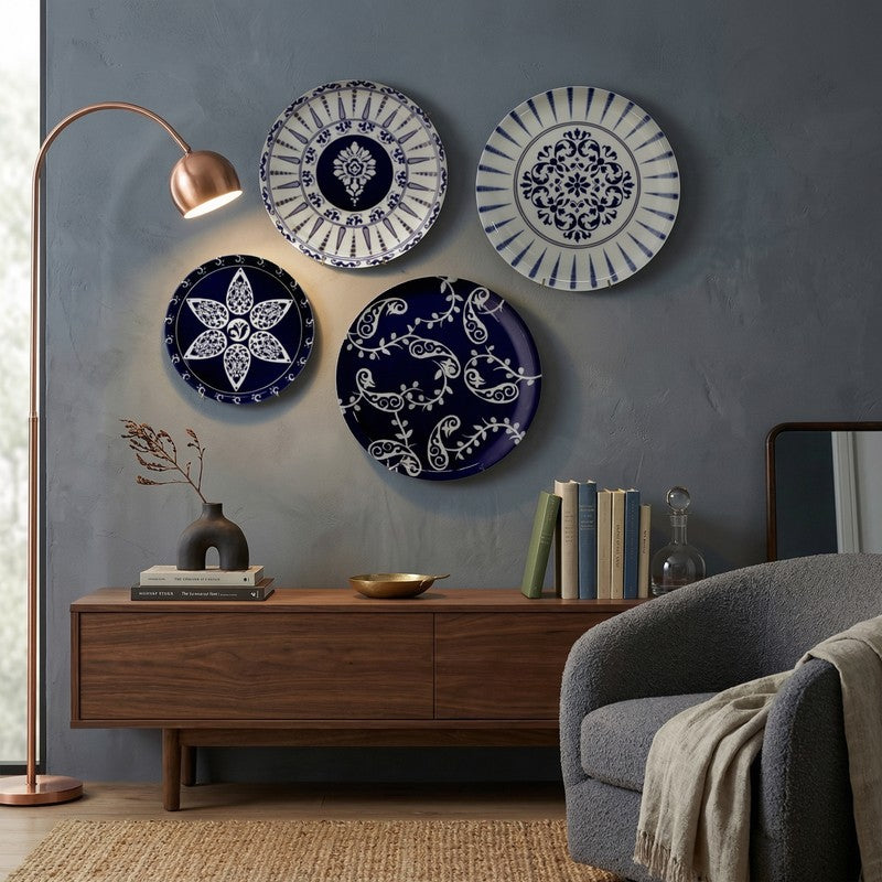 Indigo Sovereign Metal Wall Plates - Set of Foue