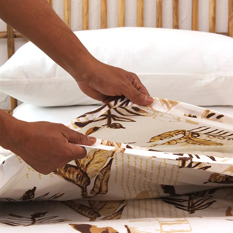 Autumn Florals Cotton Duvet Cover - Brown media 5