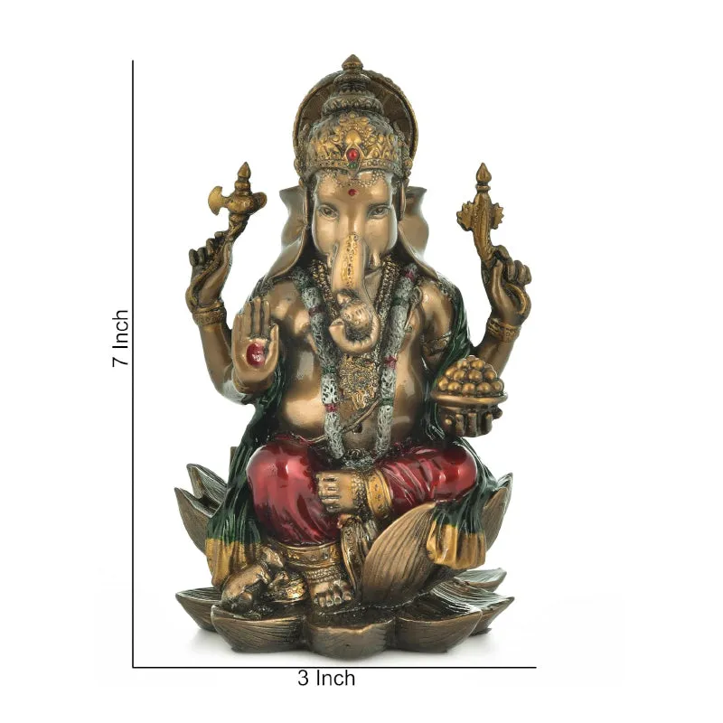 Shri Ganesha Iron Idol - Bronze media 5