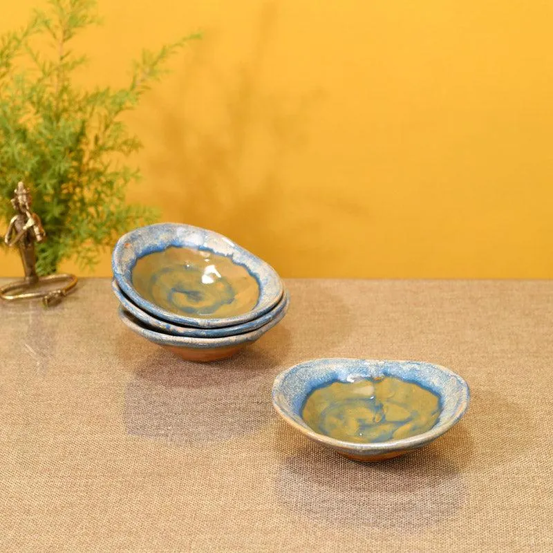 Raveena Ceramic Serving Bowl (120 ML) - Set of Four media 4