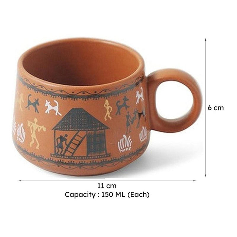 Liora Ceramic Tea Cup (150 mL Each) - Set Of Six media 5