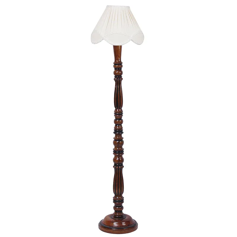 Krida Vintage Wave Wooden Floor Lamp - Off-White media 8