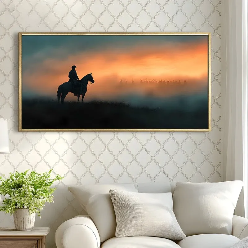 Horizonfall Canvas Wall Painting With Frame media 4