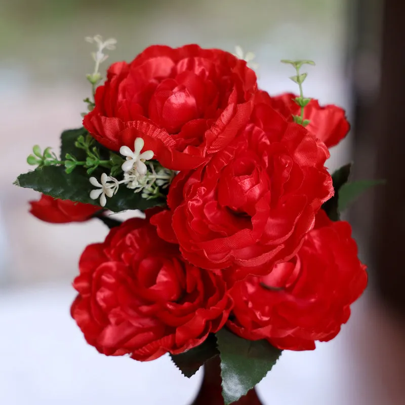 Fiora Artificial Rose Stem (Red) Set of Two media 4