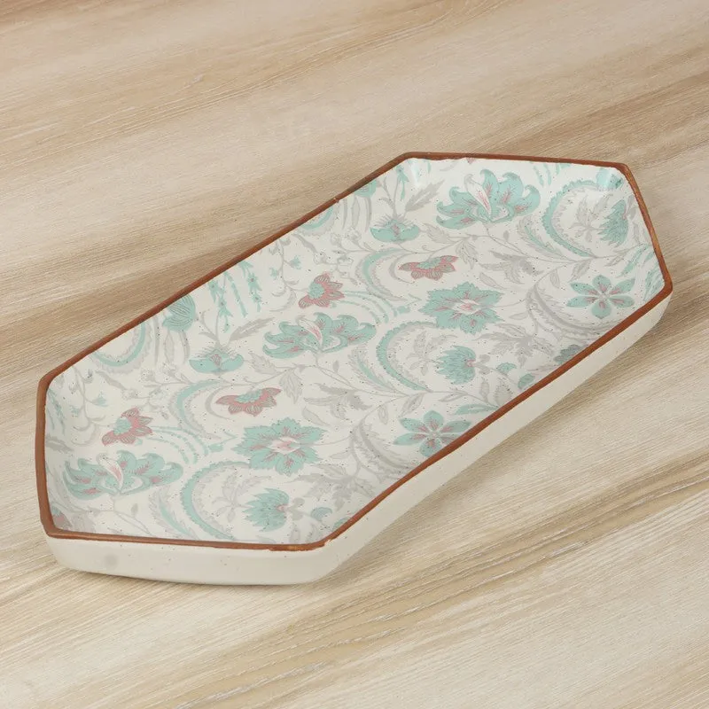 Ceramic Platter (White & Blue) - Single Piece media 4
