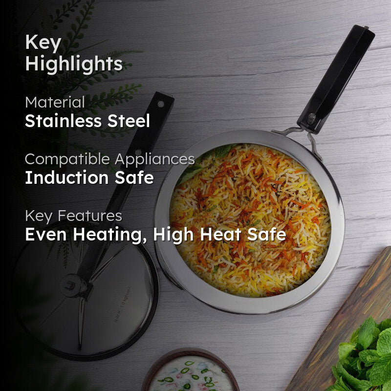 Vinod Zyric Pressure Cooker Stainless Steel - 3000 mL/ 14 Inches media 2