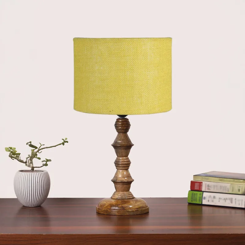Sienna I Timber Wooden Table Lamp - Yellow,Brown media 3