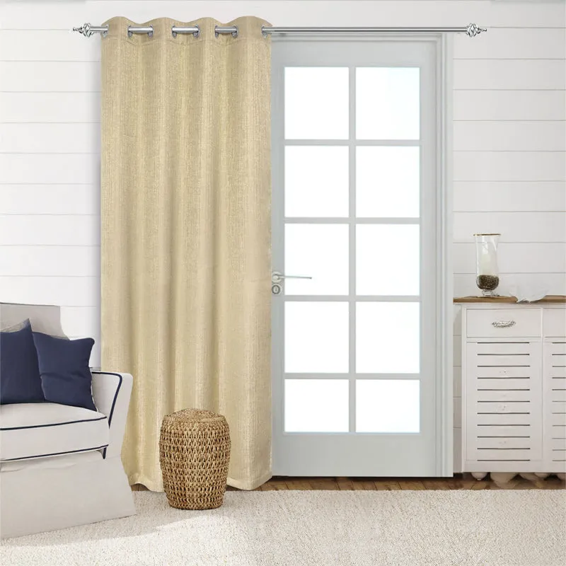 Saral Home Auriel Room Darkening Curtain - Beige media 1