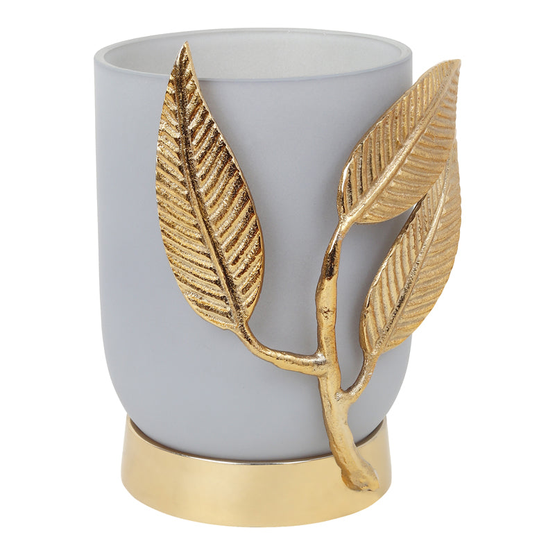 Gemma Glass Vase - Grey & Gold media 4