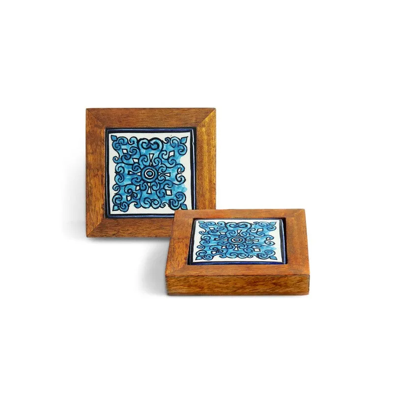 Mughal Flowers Coaster - Set Of Two media 3