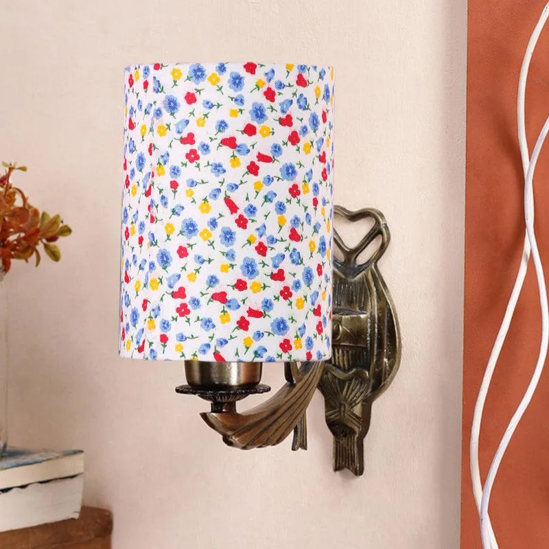 Love Gleam Atva Color Splash Cylindrical Fabric & Metal Wall Lamp media 3