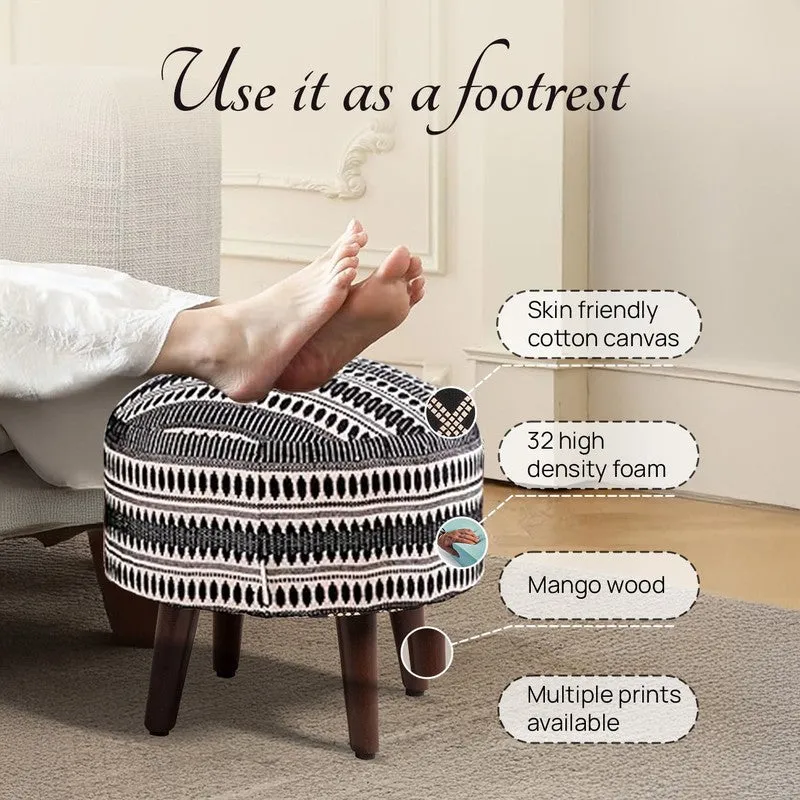 Smooth Comfort Ottoman (Black,White) - Set Of Two media 3