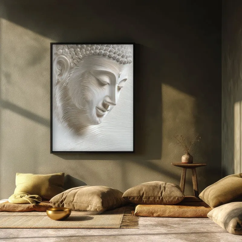 Meditative Flow Wall Painting With Black Frame media 3
