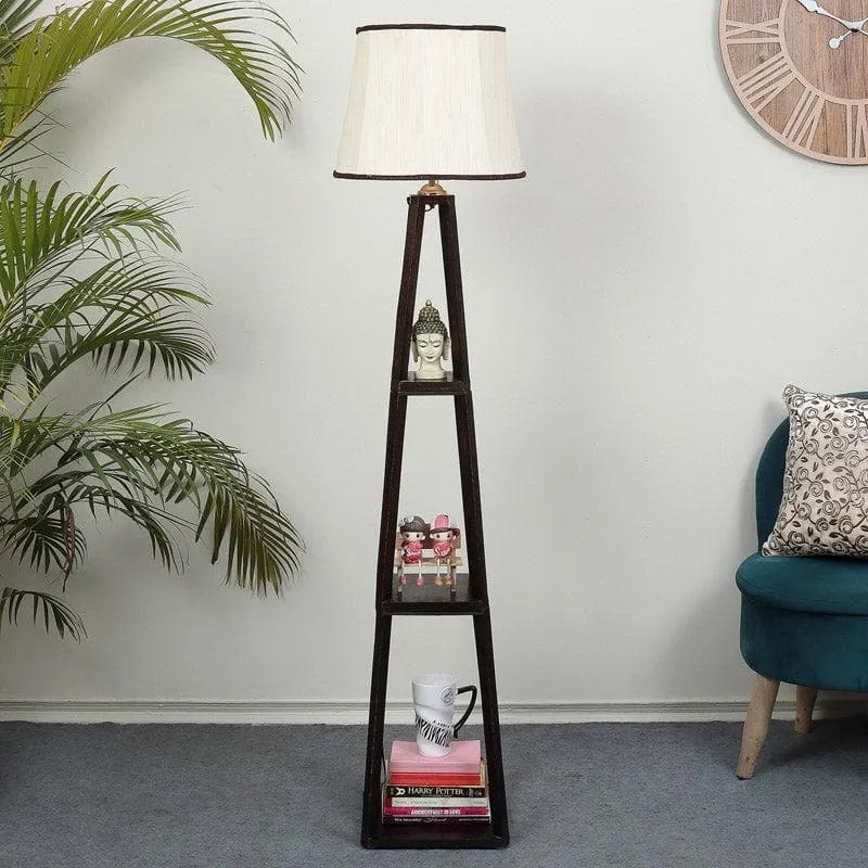 Seasa Wistera Floor Lamp With Shelf - Ivory media 3