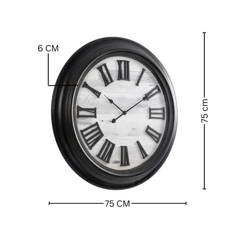 Meridian Round Wall Clock - Black & White media 11