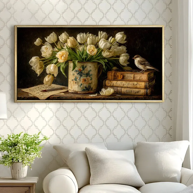 Peaceful Pages Canvas Wall Painting With Frame media 4