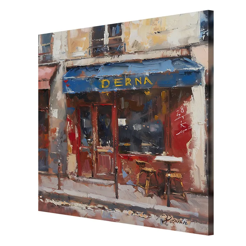 Cafe Street Scene Wall Painting media 6