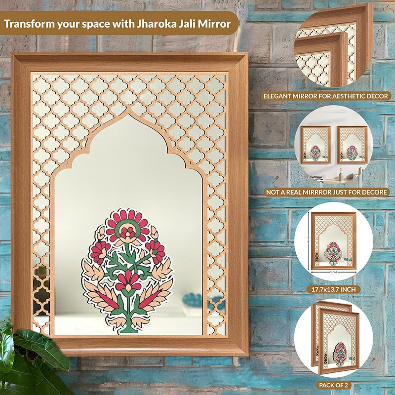 Persian Mahal Decorative Wall Mirror - Set Of Two media 6
