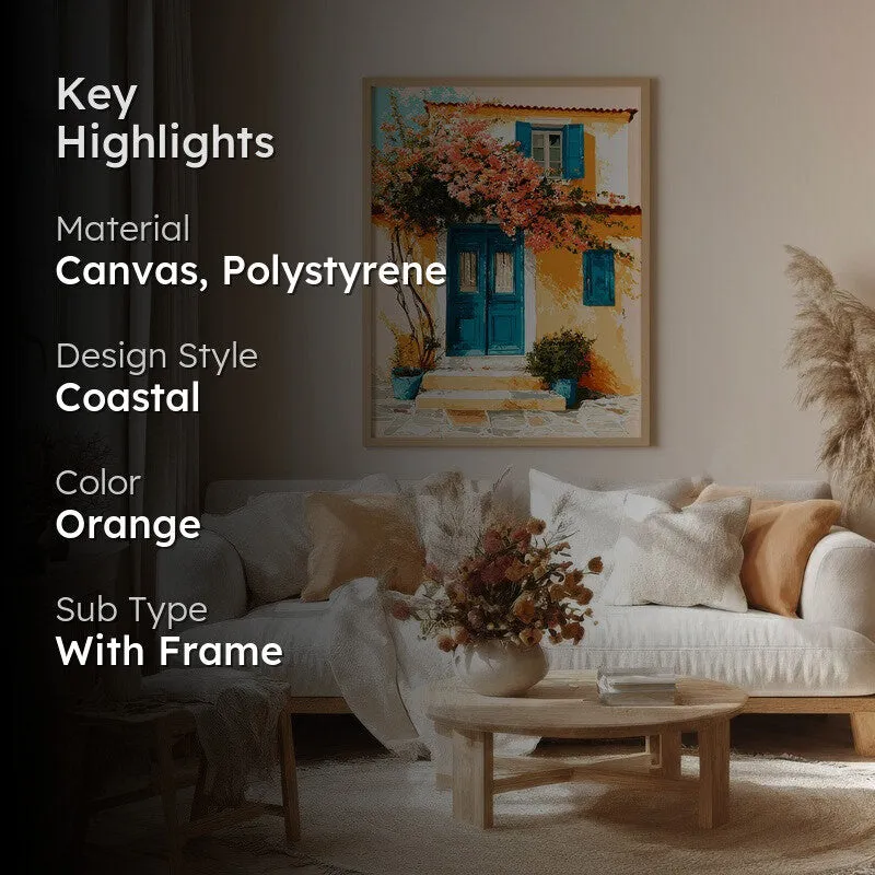 Serapha Canvas Wall Painting With Brown Frame media 2