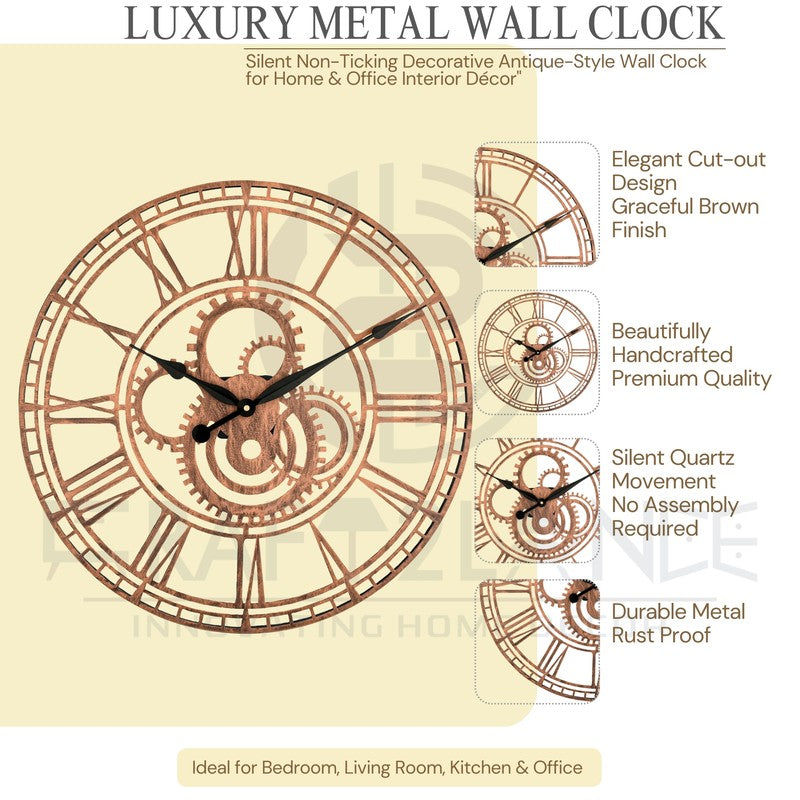 Shadow Silent Wall Clock - Bronze media 7