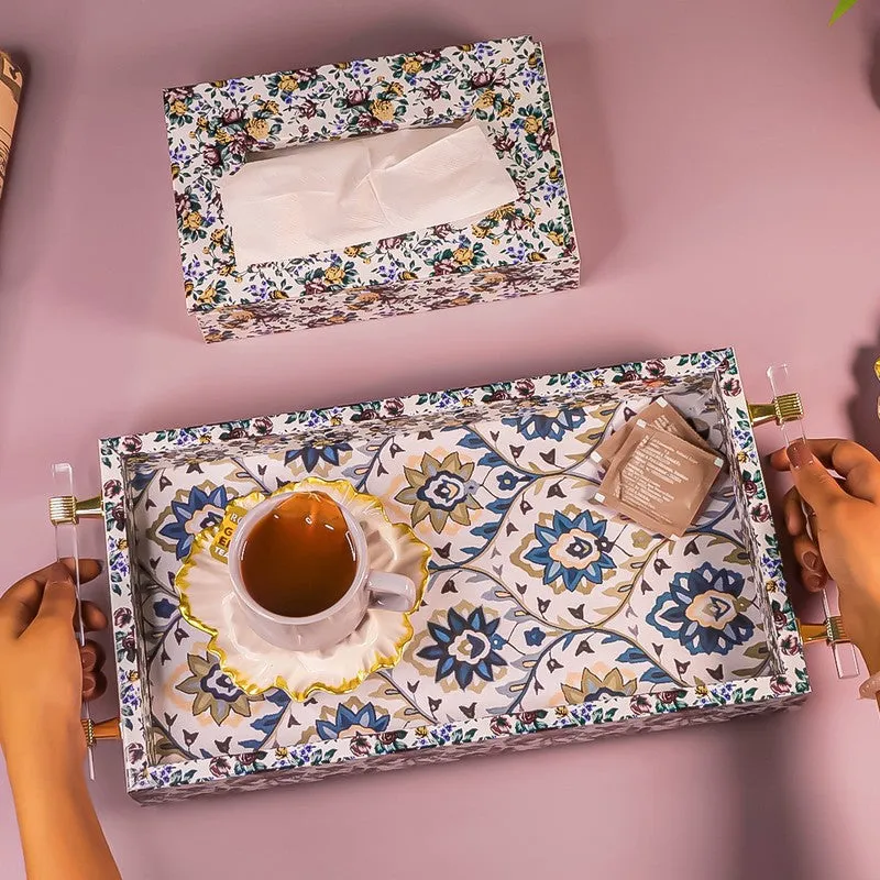 Grace Serve Tray with Tissue Holder - Two Piece Set media 3