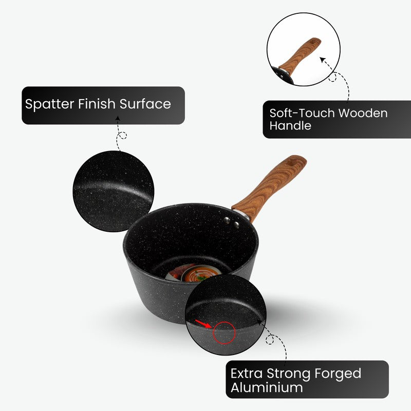 Salford Non Stick Saucepan with Lid (Black) - 16 CM media 5