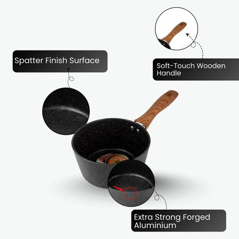 Salford Non Stick Saucepan with Lid (Black) - 16 CM media 5