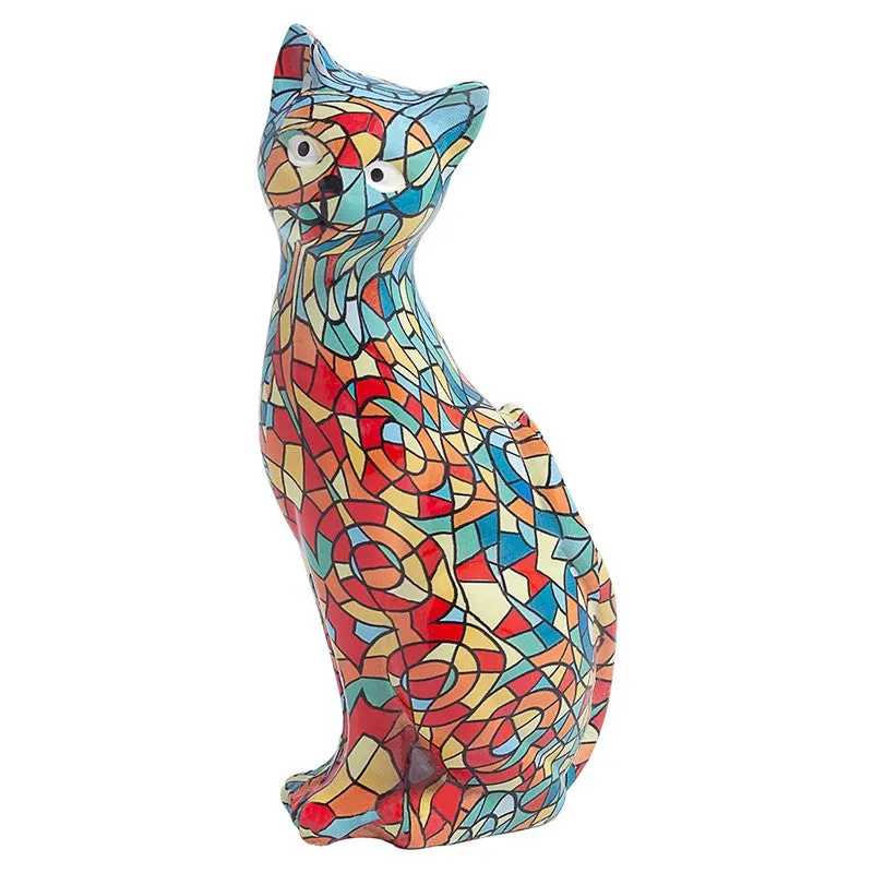 Mosaic Kitten Polyresin Showpiece - Multicolor media 3