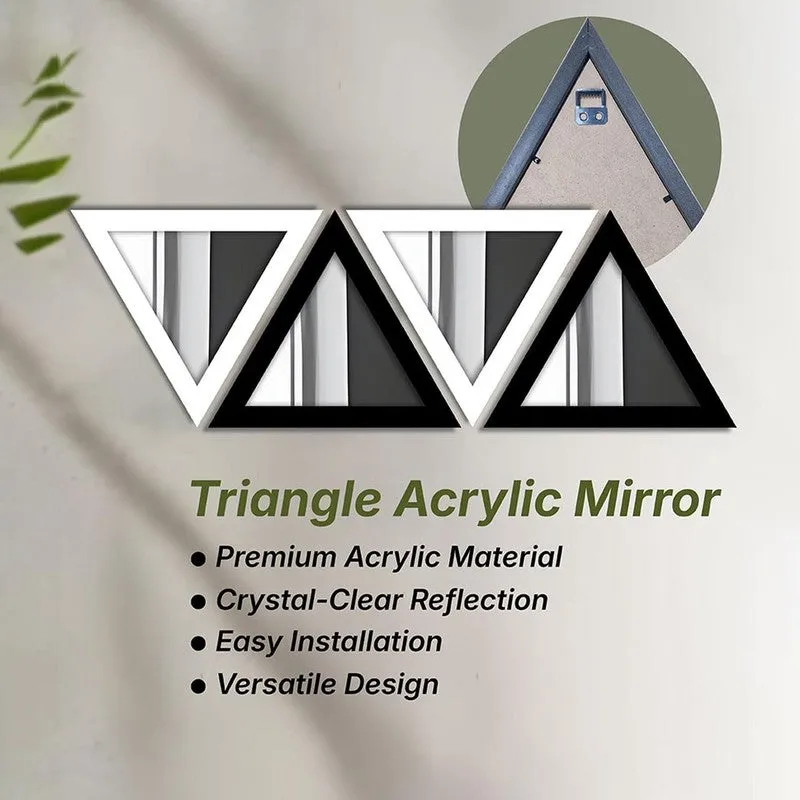 Trio Reflect Wall Mirror (White,Black) - Set Of Four media 6