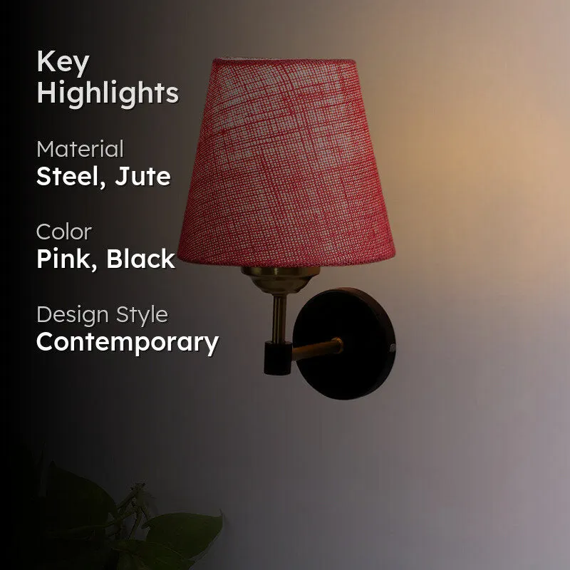 Aquilon Jute Wall Lamp - Pink media 2