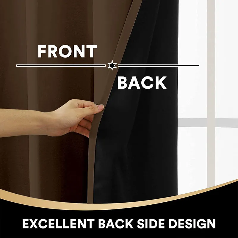 Noir Double Pinch Pleat Blackout Curtain - Cocoa Brown media 5