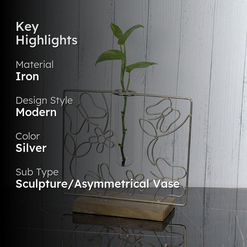Floro Bask Test Tube Planter - Silver media 2