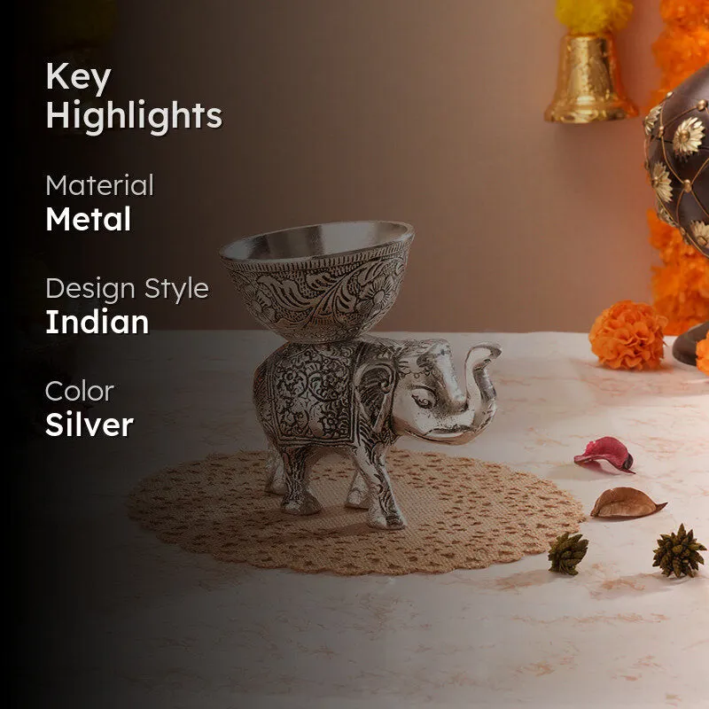 Ornate Haathi Accent Bowl media 2