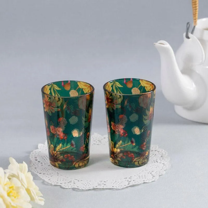 Sanguine Sunflowers Chai Glass - Set of Two media 3