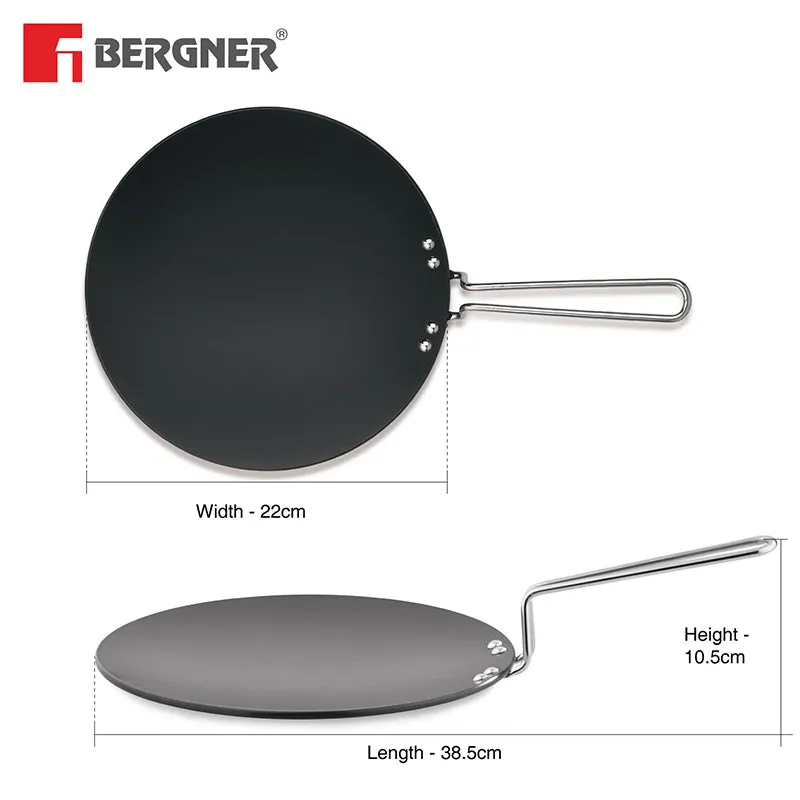 Bergner Dura Shield Hard Anodised Roti Tawa - 22 cm media 8