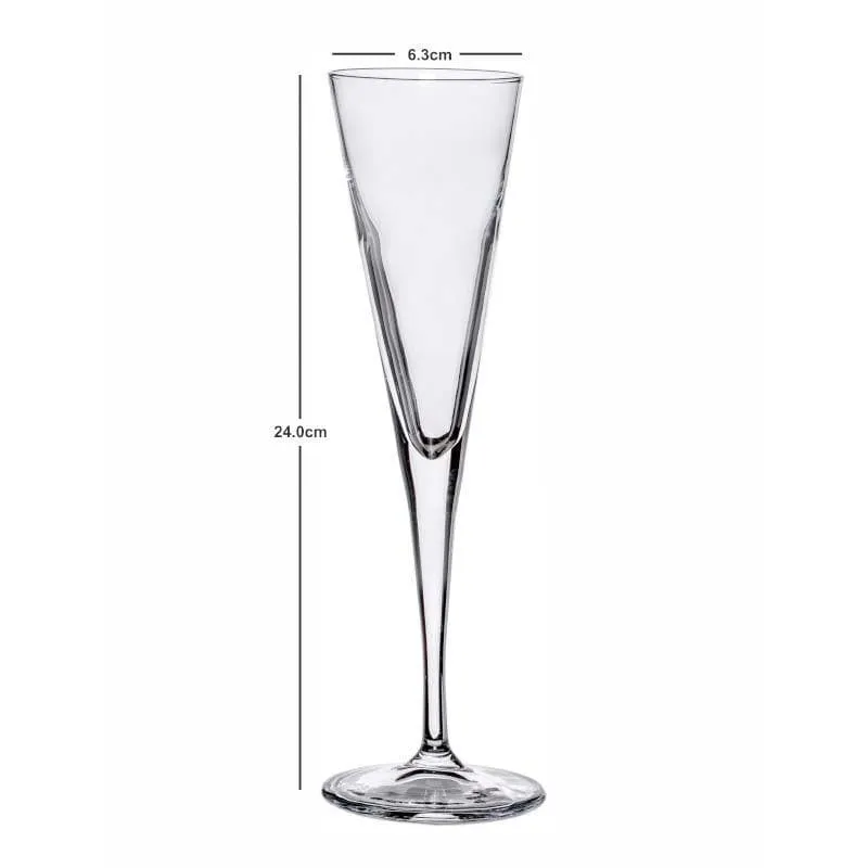 Pasabahce Twig Drop Flute Glasses (150 ML) - Set Of Six media 4
