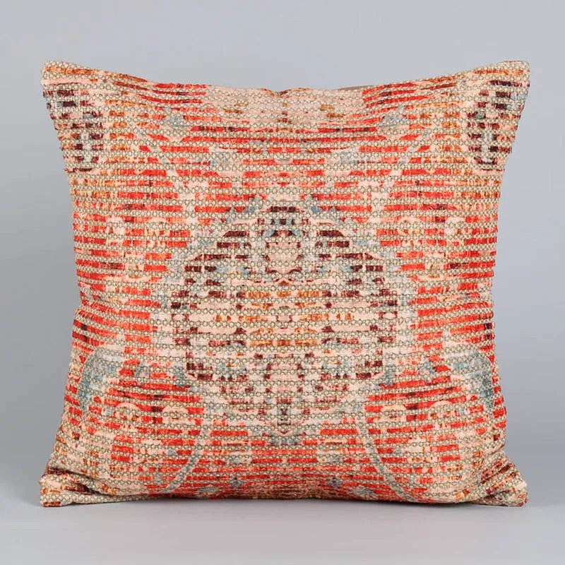 India Circus Terra Spades Tufted Cotton Cushion Cover (White & Brown)- Set Of Two media 4
