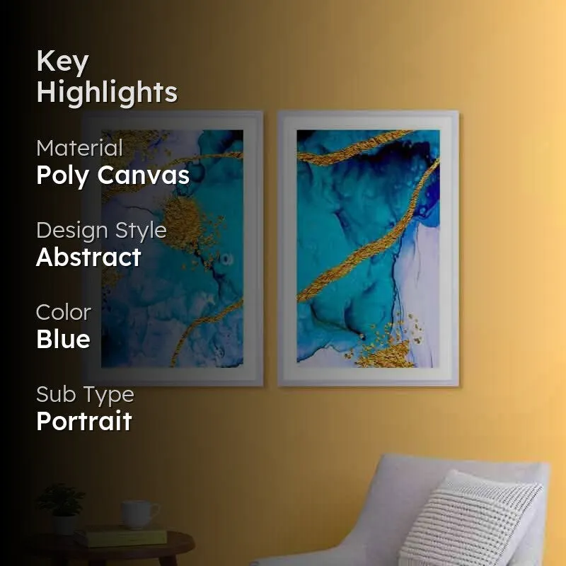 Sea Salt Poly Canvas Wall Art - Set Of Two media 2