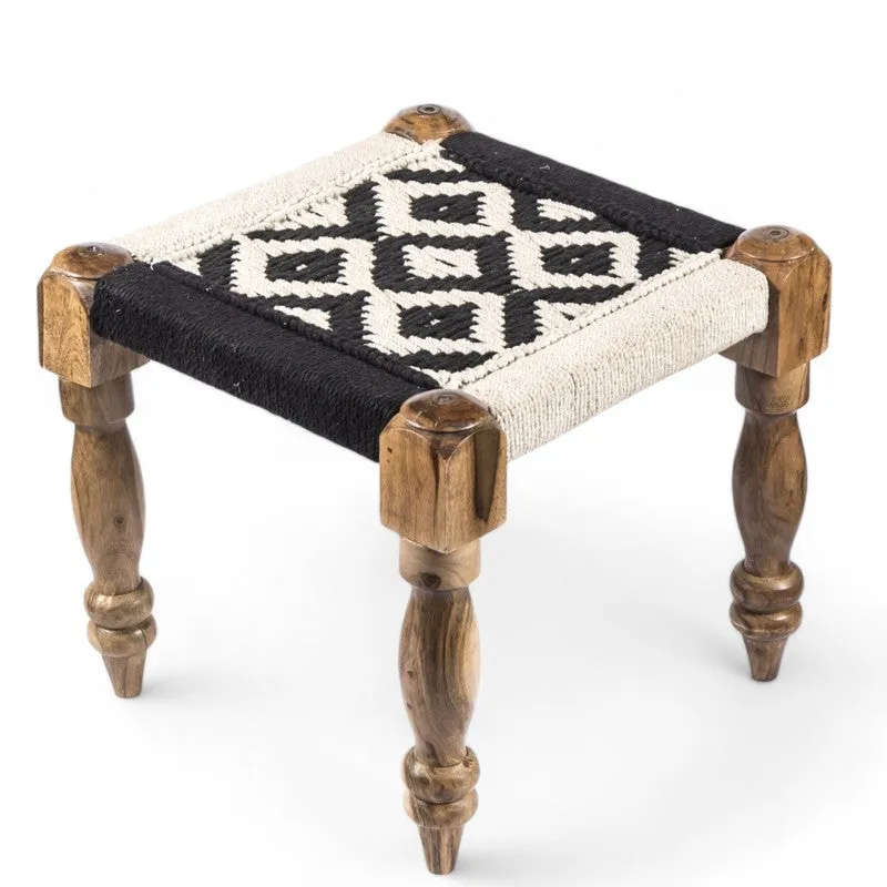 Ixaro Sheesham Wooden Bench - Black,White media 3