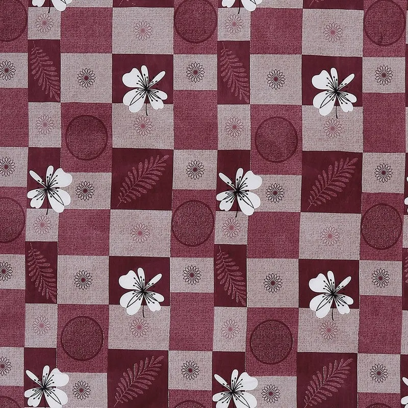 Monte Carlo Garden Grid Bedsheet (Majenta) - 120 GSM media 7