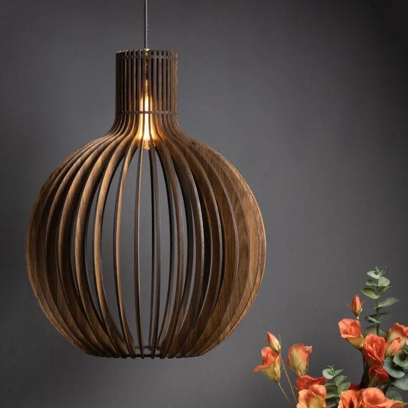 Kaede Wooden Ceiling Lamp media 1