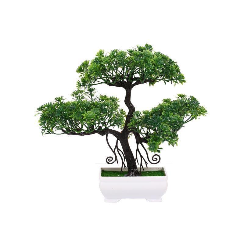 Faux Short Bonsai (26 cms) - Green media 3