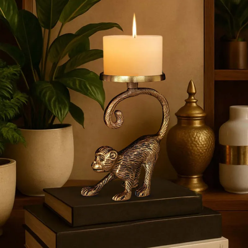 Golden Monkey Candle Holder media 3