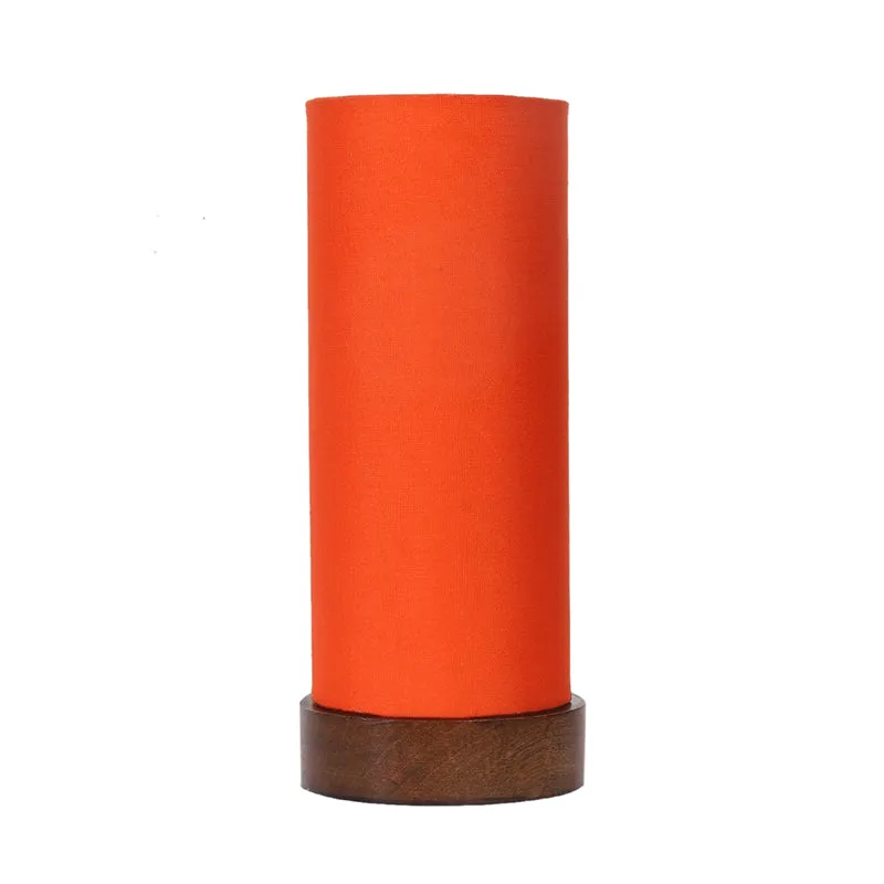 Jaala Tower Wooden Table Lamp - Orange,Brown media 3