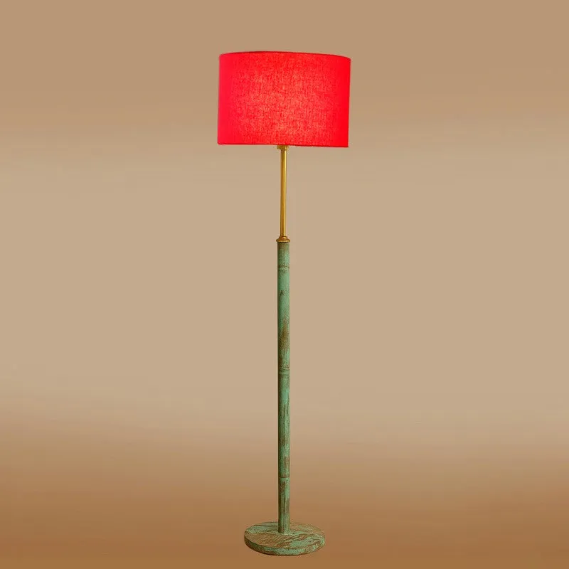 Amber Glow Wooden Floor Lamp - Red media 6