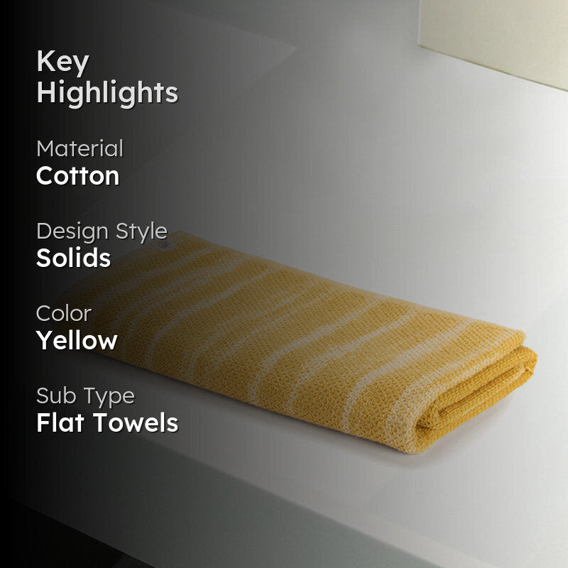Sunscreen Terry Cotton Bath Towel - Yellow media 2