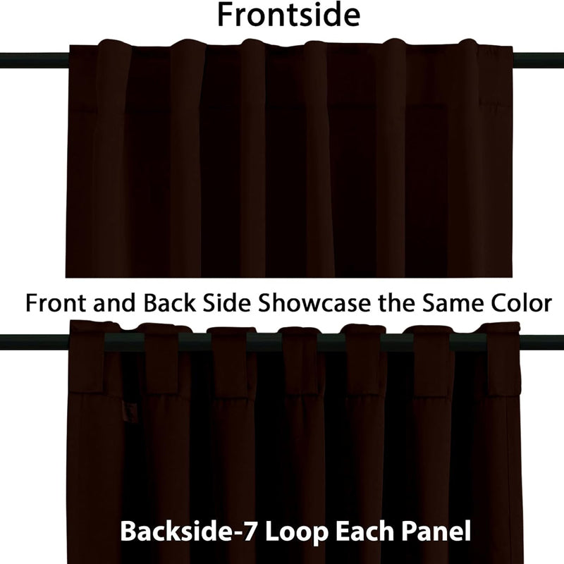 Serein Pleated Curtain Valance (Cocoa Brown) - Set Of Two media 4