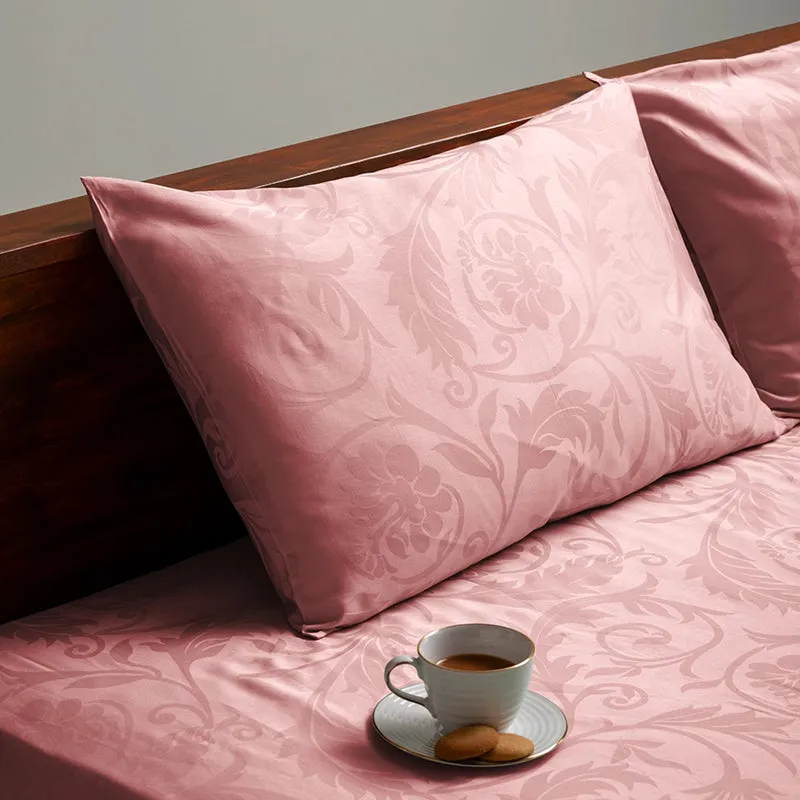 Bloom Bold Jacquard Pillow Cover (Cameo Rose) - Set Of Two media 5
